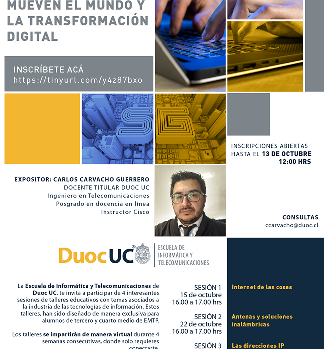 Últimos días para inscribirse en talleres de especialidades DUOC UC