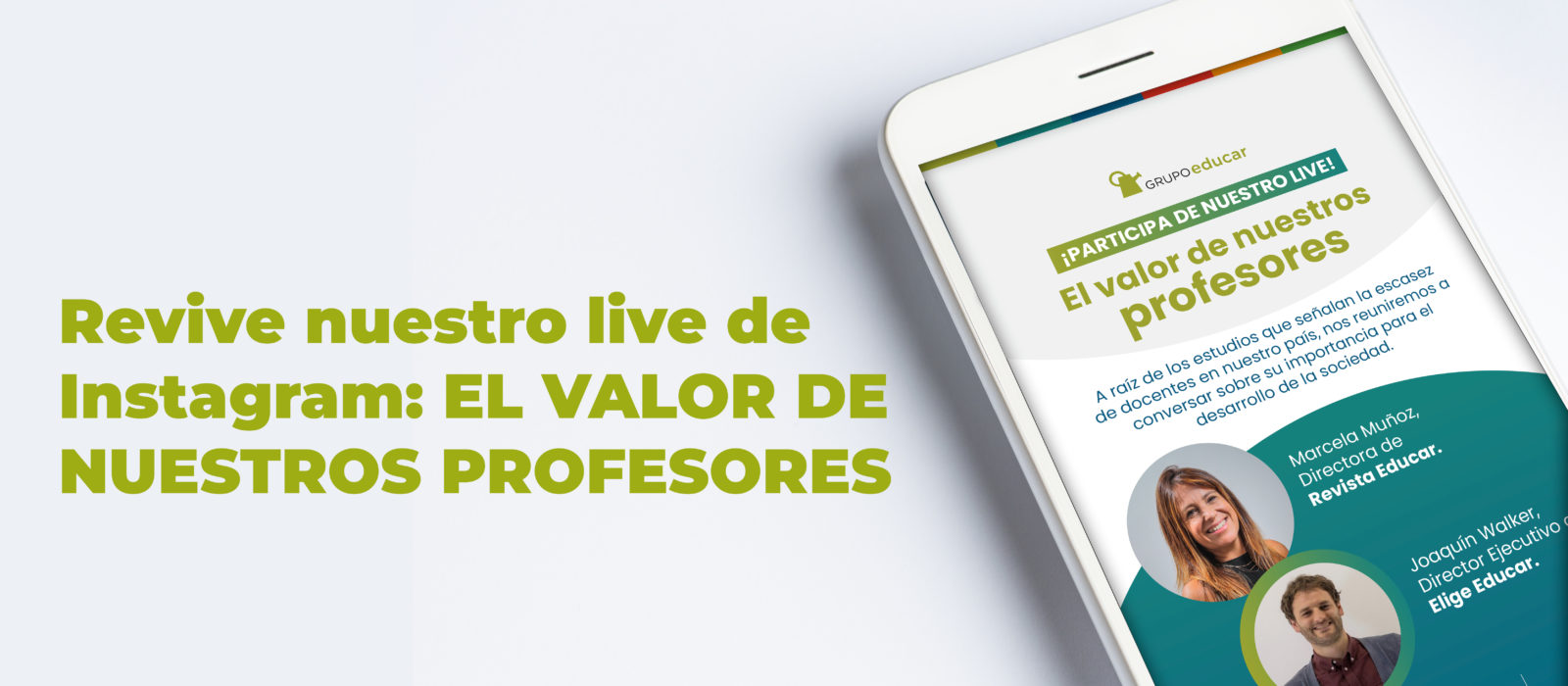 LIVE Instagram: El Valor de nuestros profesores