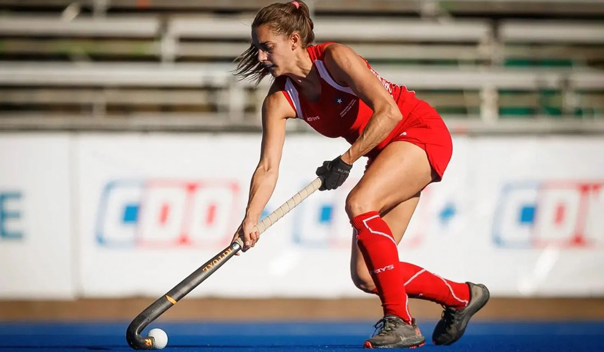 Camila Caram,  capitana de la Selección femenina de hockey de Chile